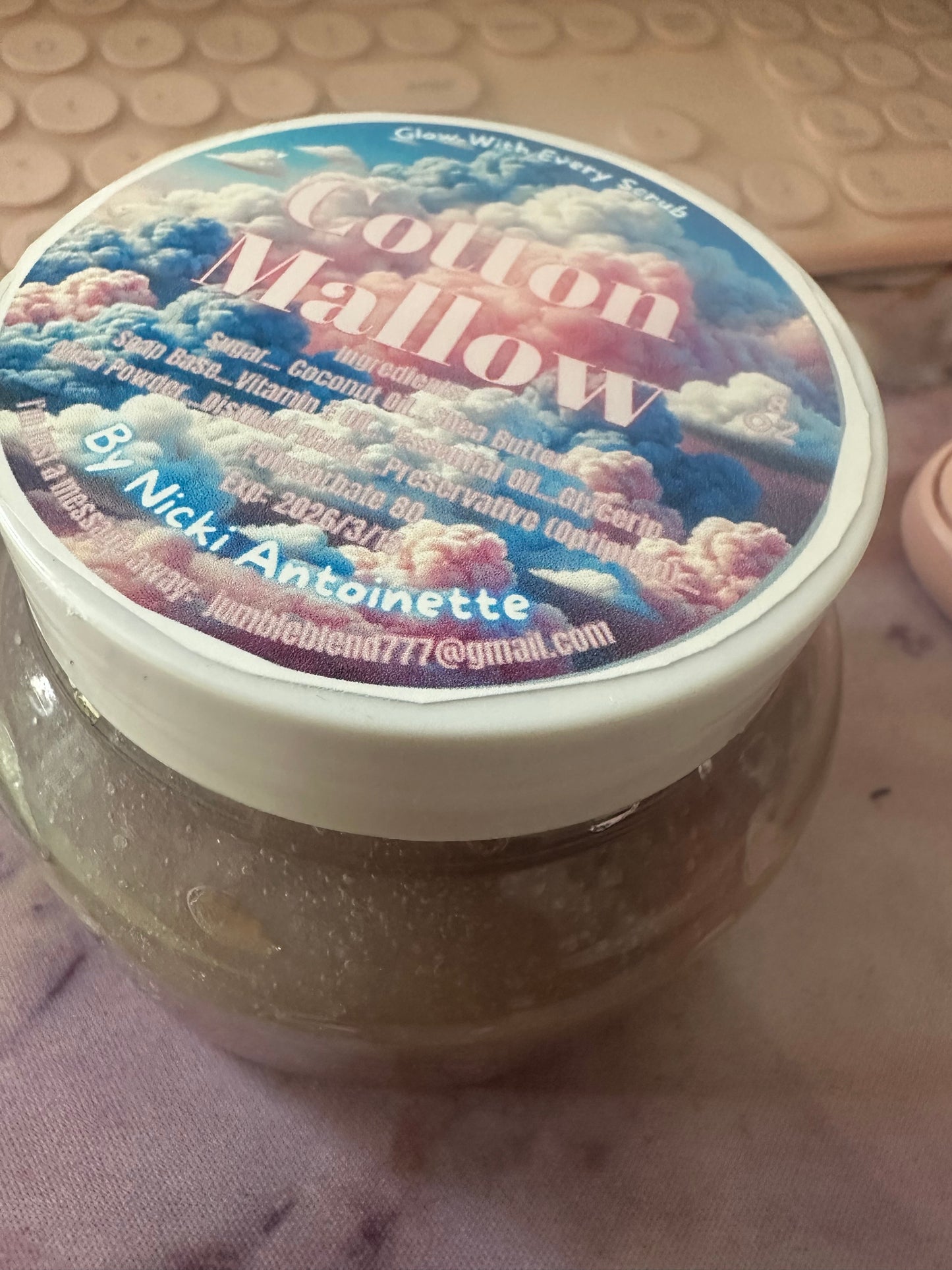 Cotton Mallow body scrub
